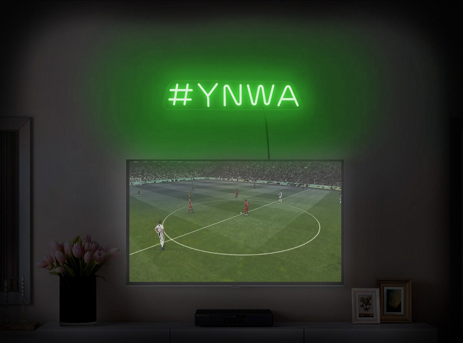 Ynwa Neon Sign, Ynwa Song, You'll Never Walk Alone Wall Art, You'll Never Walk Alone Wall Sign, Football Neon Sign, Football Fan Gifts