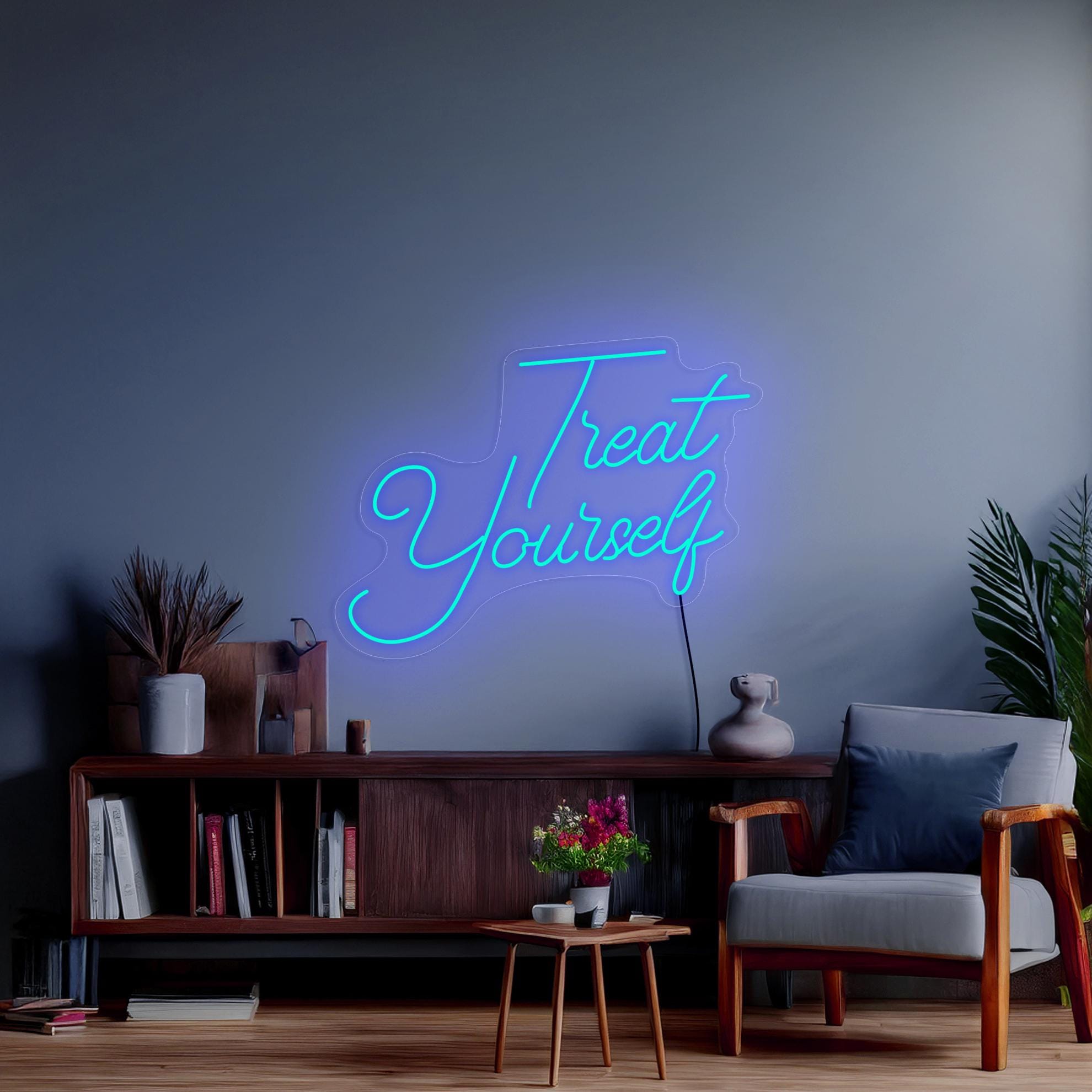 Treat Yourself Neon Sign, Wedding Neon Sign, Wedding Party Bar Neon Sign, Neon Sign Bedroom, Treat Yourself Decor, Wedding Wall Art Decor