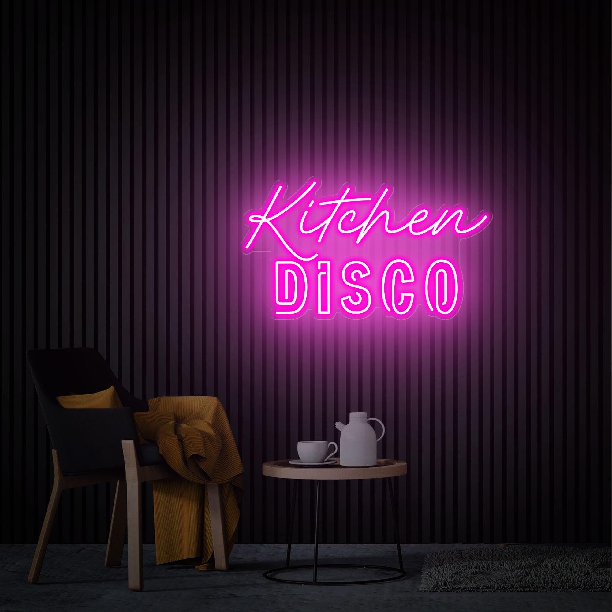 Kitchen Disco Neon Sign, Kitchen Disco Sign, Kitchen Neon Decor, Bar Wall Decor, Handmade Neon Gifts Sign For Mom, Custom Neon Sign Kitchen