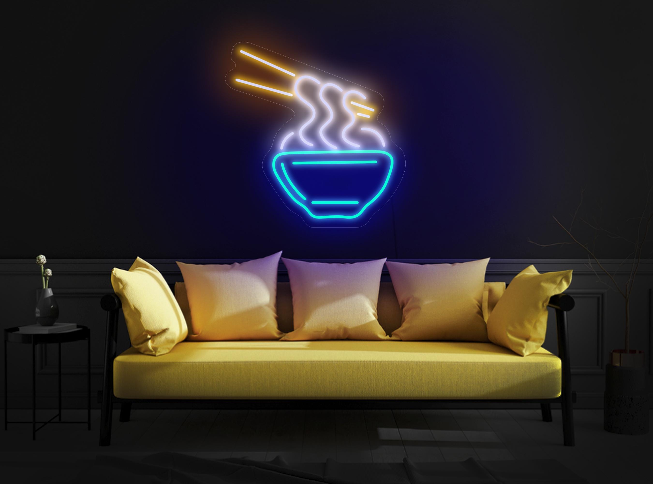 Ramen Neon Sign, Ramen Led Sign, Noodles Neon Sign, Street Food Neon Sign, Japanese Food Sign, Restaurant Neon Sign, Ramen Wall Art Decor