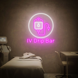 IV Drip Bar Neon Sign, IV Therapy Led Light Sign, Beauty Salon Decor, Custom Neon Sign, Neon Wall Art, Nurse Injector Wall Art Medspa Canva