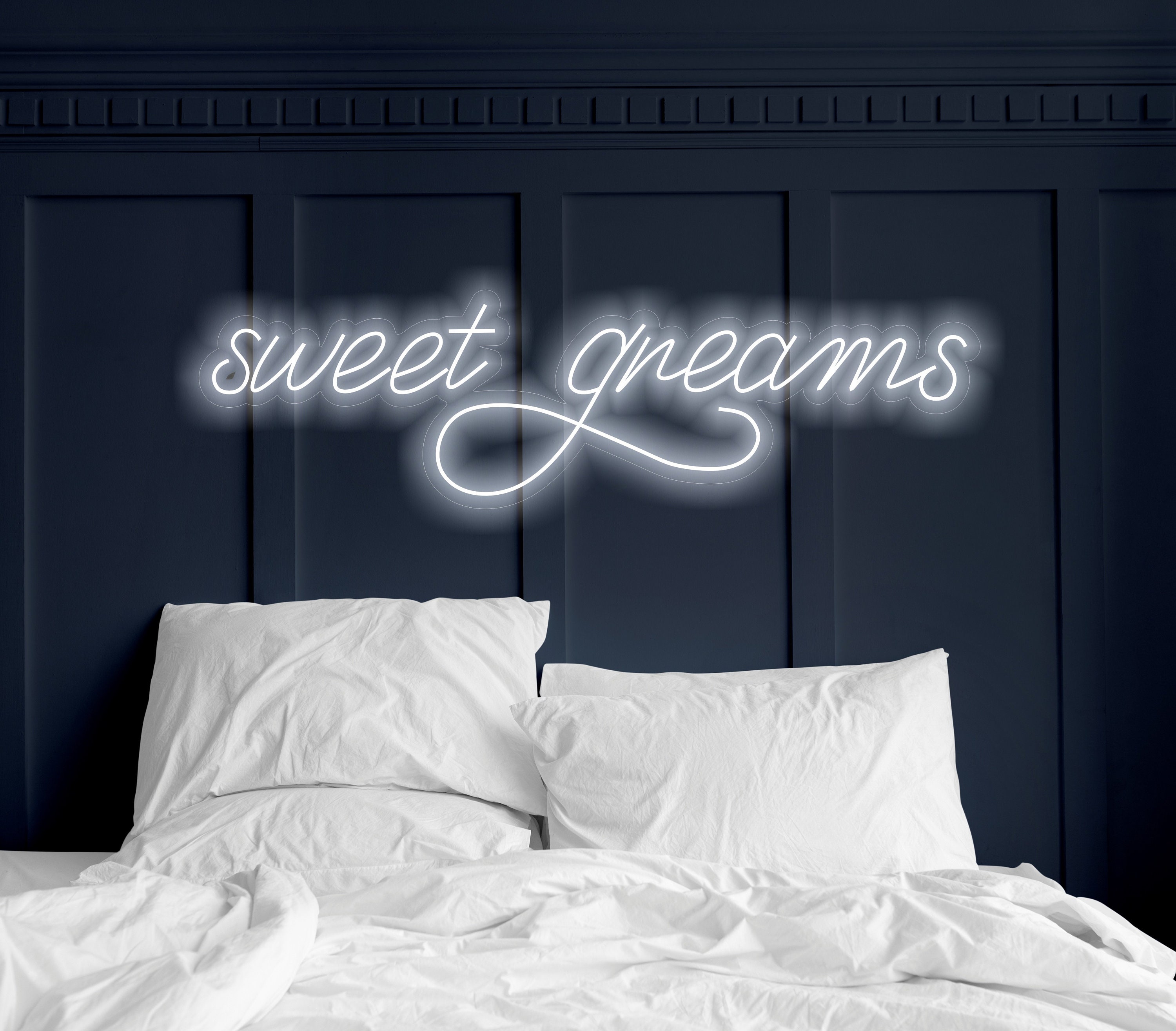 Sweet Dreams Neon Sign, Sweet Dreams Bedroom Wall Decor Over The Bed, Minimalist Large Neon Wall Art, New Homemade Decor Gift