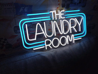 Neon Sign Inscription The Laundry Room, Laundry Neon Sign, Neon Signs For Laundromats