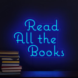 Read All The Books Neon Sign, Bookish Neon Sign, Library Neon Sign, Reading Corner Neon Sign, Bookworm Gift, Reading Room Wall Art Decor