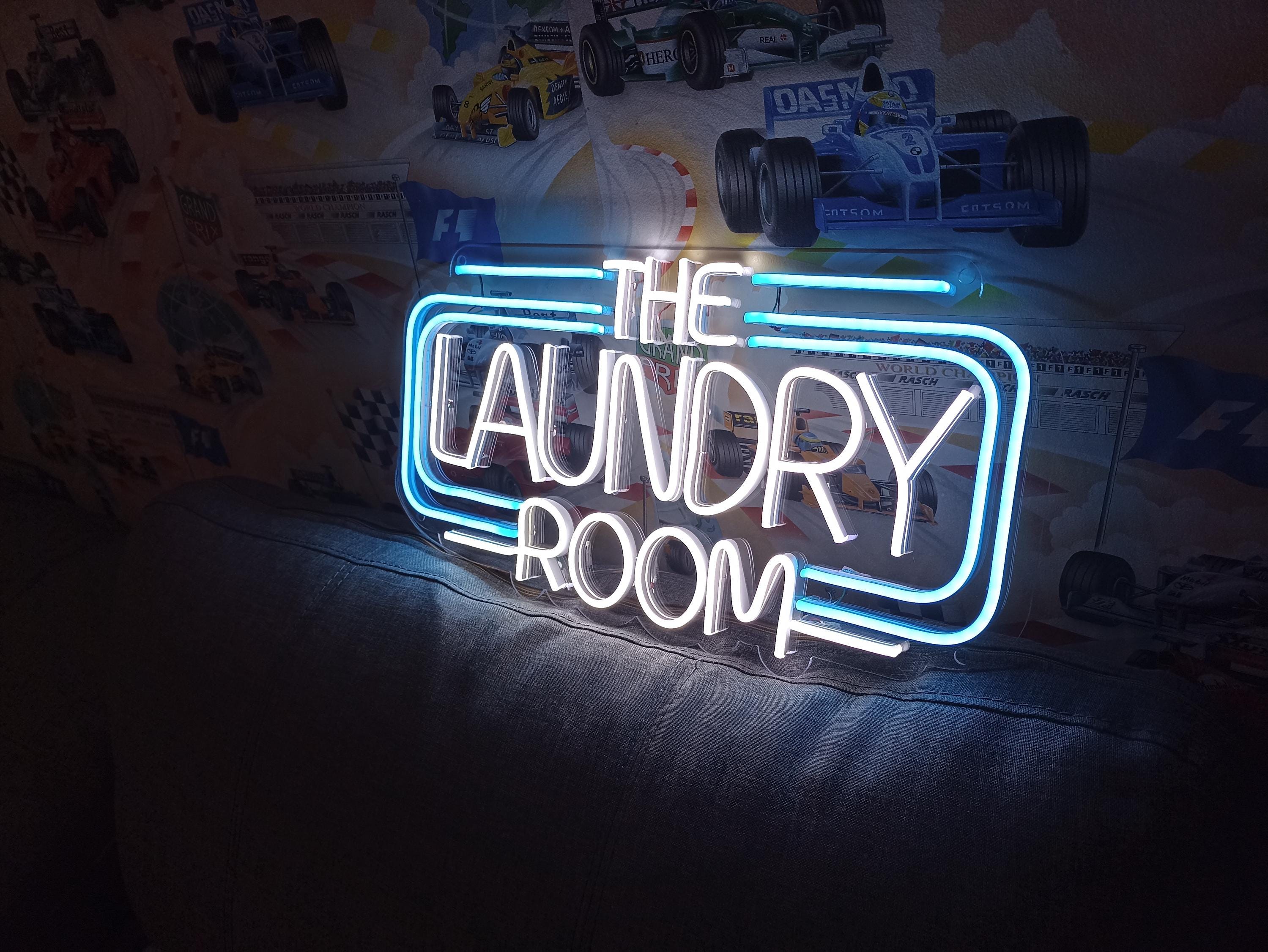 Neon Sign Inscription The Laundry Room, Laundry Neon Sign, Neon Signs For Laundromats