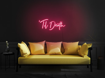 Til Death Neon Sign, Wedding Neon Sign, Wedding Led Sign, Wedding Led Sign, Neon Light Sign For Wall, Quote Neon Sign, Led Wall Sign
