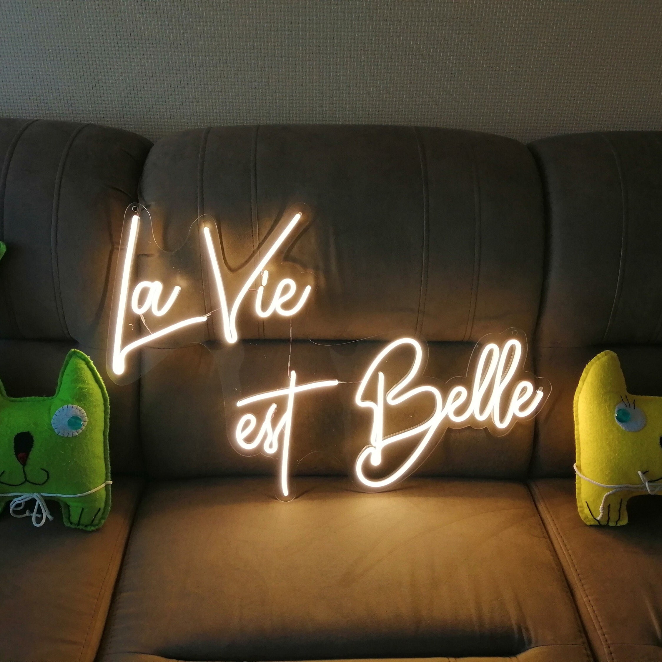 La Vie Est Belle Neon Sign, Wedding Neon Sign, Champagne Wall Neon Sign, Super Lettering Neon Sign