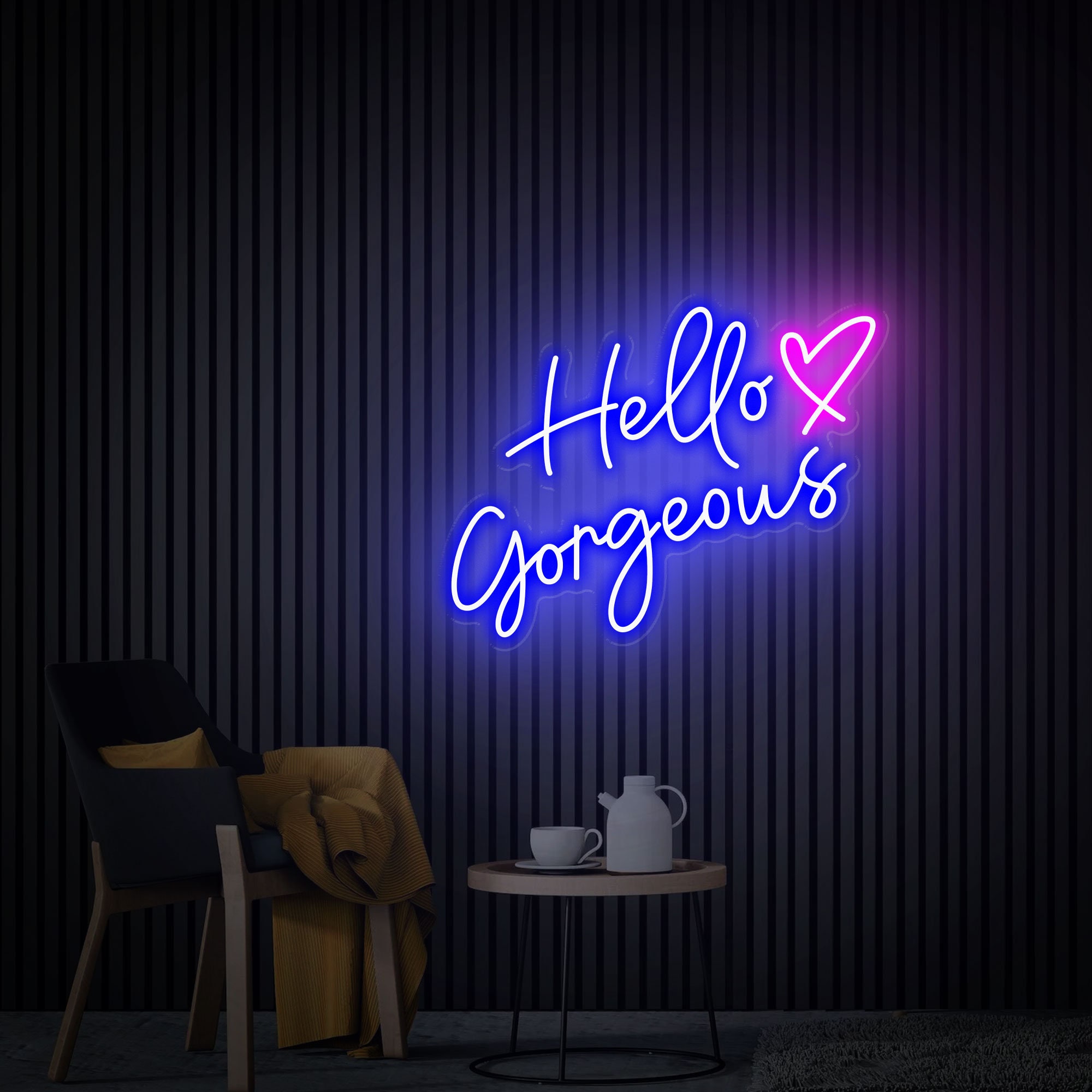 Hello Gorgeous Neon Sign, Custom Neon Sign Decor Home, Wedding Led Light Sign, Home Bedroom Wall Decor Beauty Salon Wall Decor
