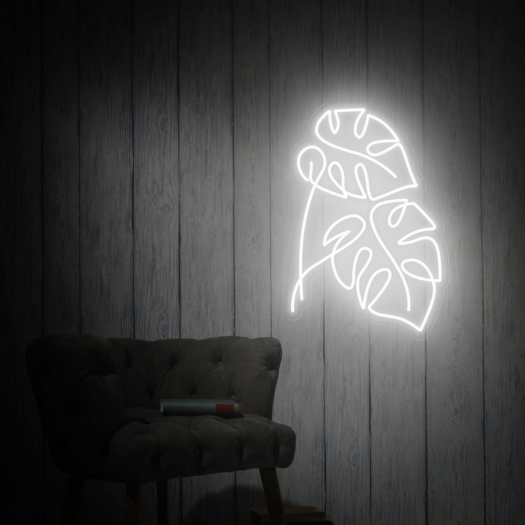 Monstera Leaf Neon Sign, Plant Neon Sign, Neon Monstera, Green Aesthetic, Bedroom Neon Sign, Green Lover, Leaf Neon Sign, Personalized Gift