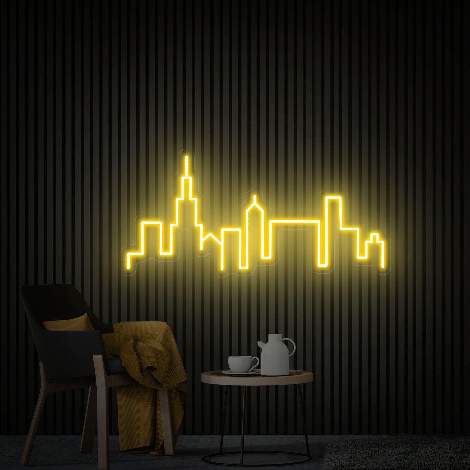 Chicago Skyline Neon Sign, Chicago City Wall Decor, Urban Decor, City Skyline Led Light Sign, Custom Neon Sign Home Decor, Personalized Gift