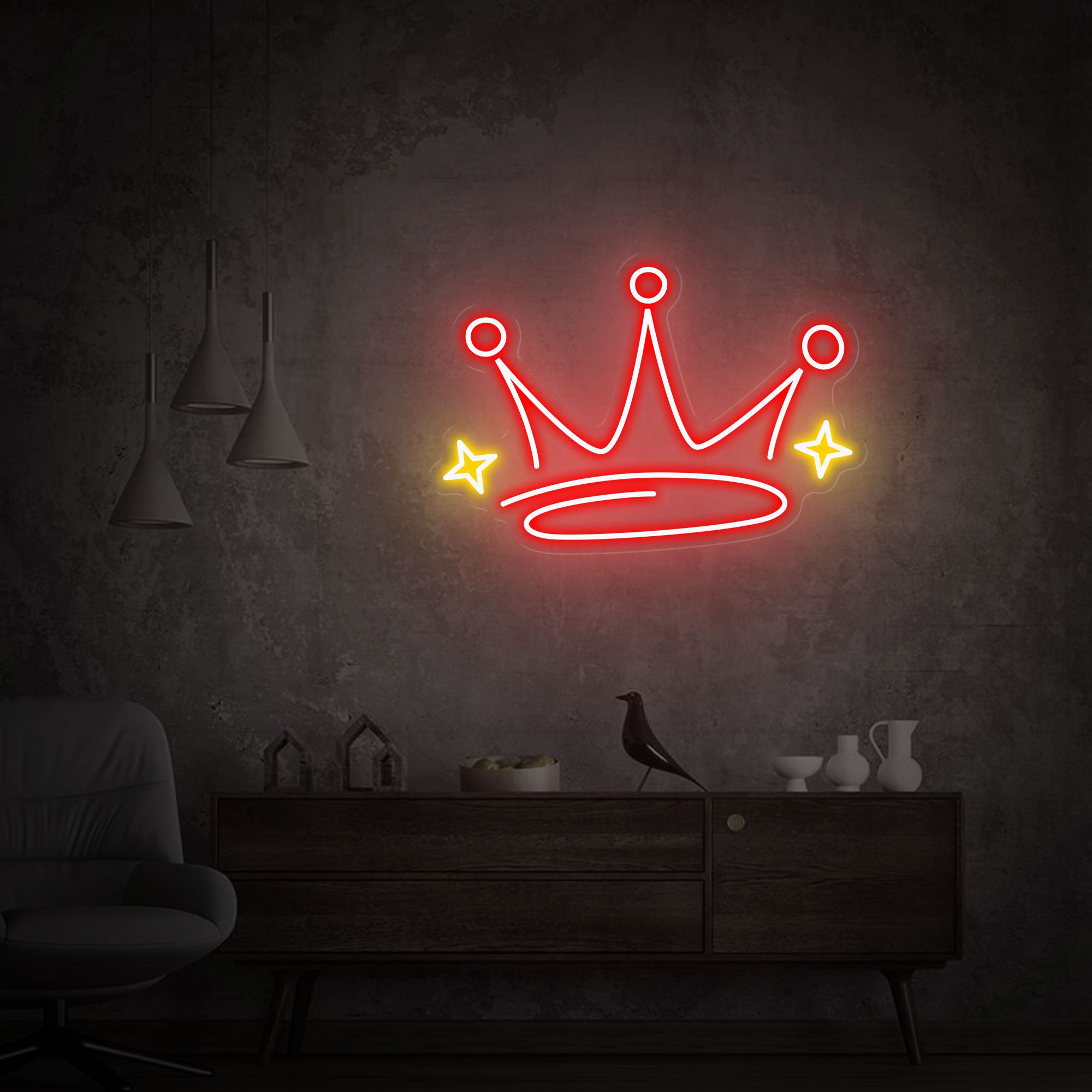 Crown Neon Sign, Crown Led Sign, Gift Sign Wall Decor, Personalized Gifts for Kids, Neon Wall Sign, Custom Neon Lights, Neon Sign for Room