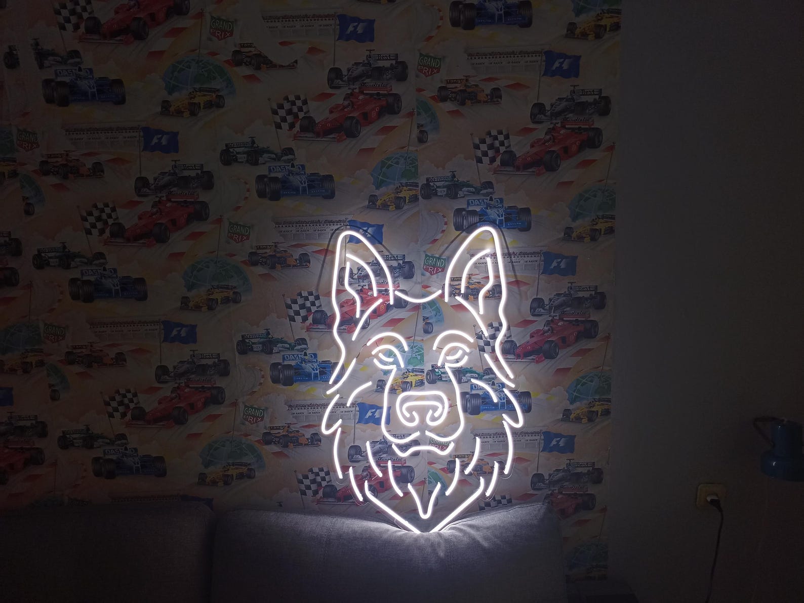 German Shepherd Head Neon Sign, Dog Neon Sign, Pet Neon Sign, Home Decor Pet Neon Sign, Custom Neon Sign, Animal Neon Sign