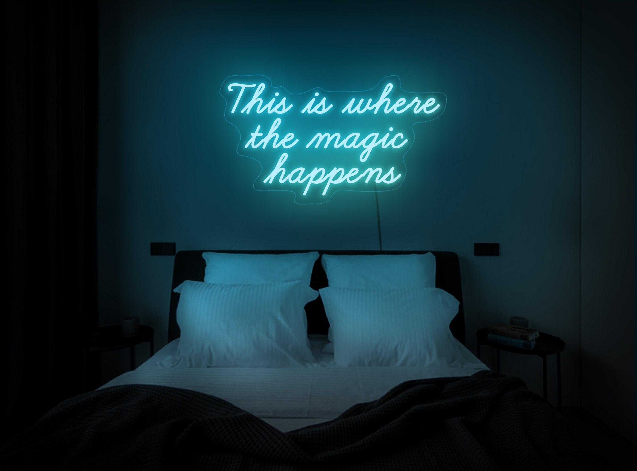 This Is Where The Magic Happens Neon Sign, Beauty Salon Neon Sign, Beauty Room Sign Decor, Girls Room Neon Sign, Beauty Studio Art Decor