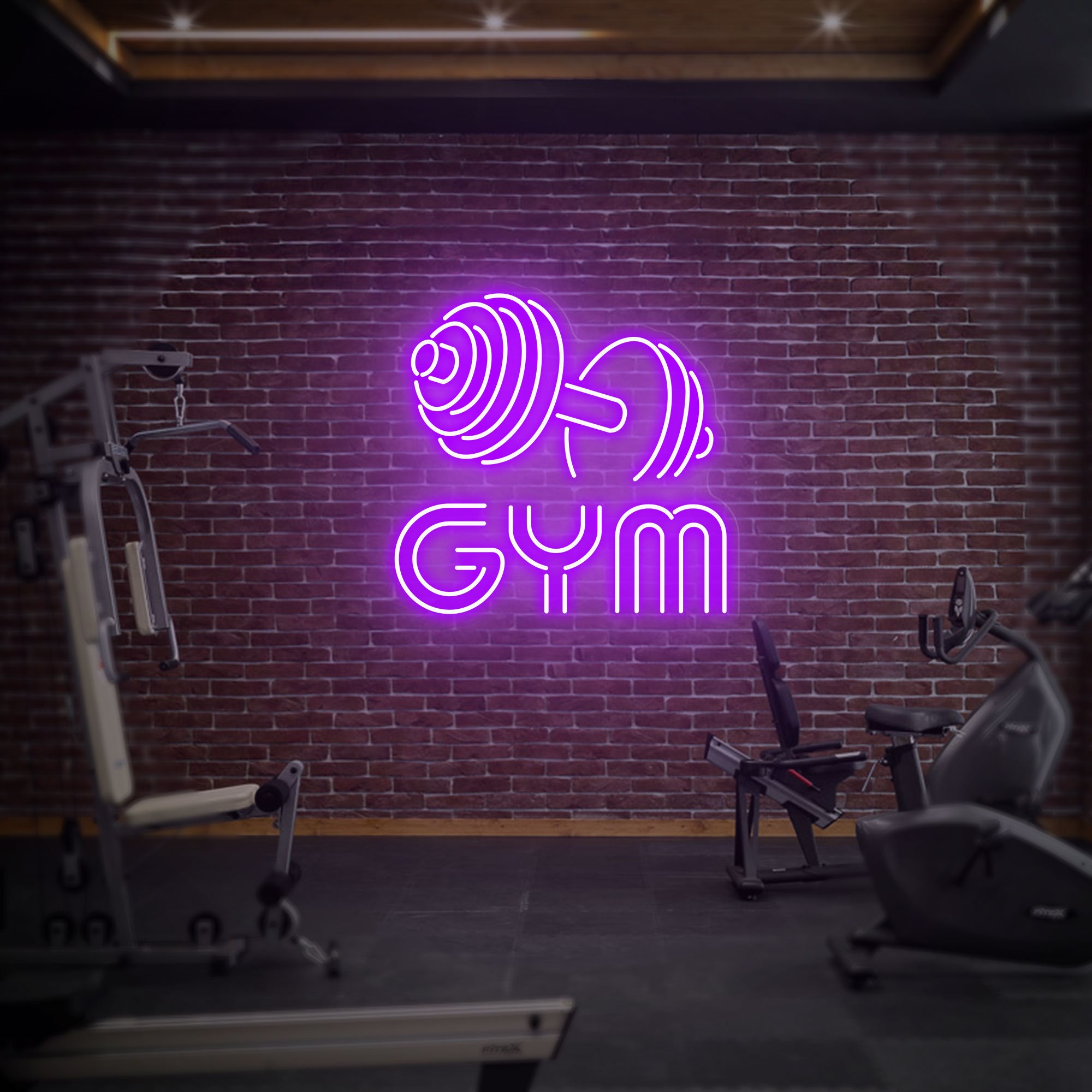 Dumbbell Neon Sign, Gym Wall Hanging, Neon Barbell Neon Light Sign For Sports Room, Decor Club, Party Bar, Customized Neon, Gym Custom Neon