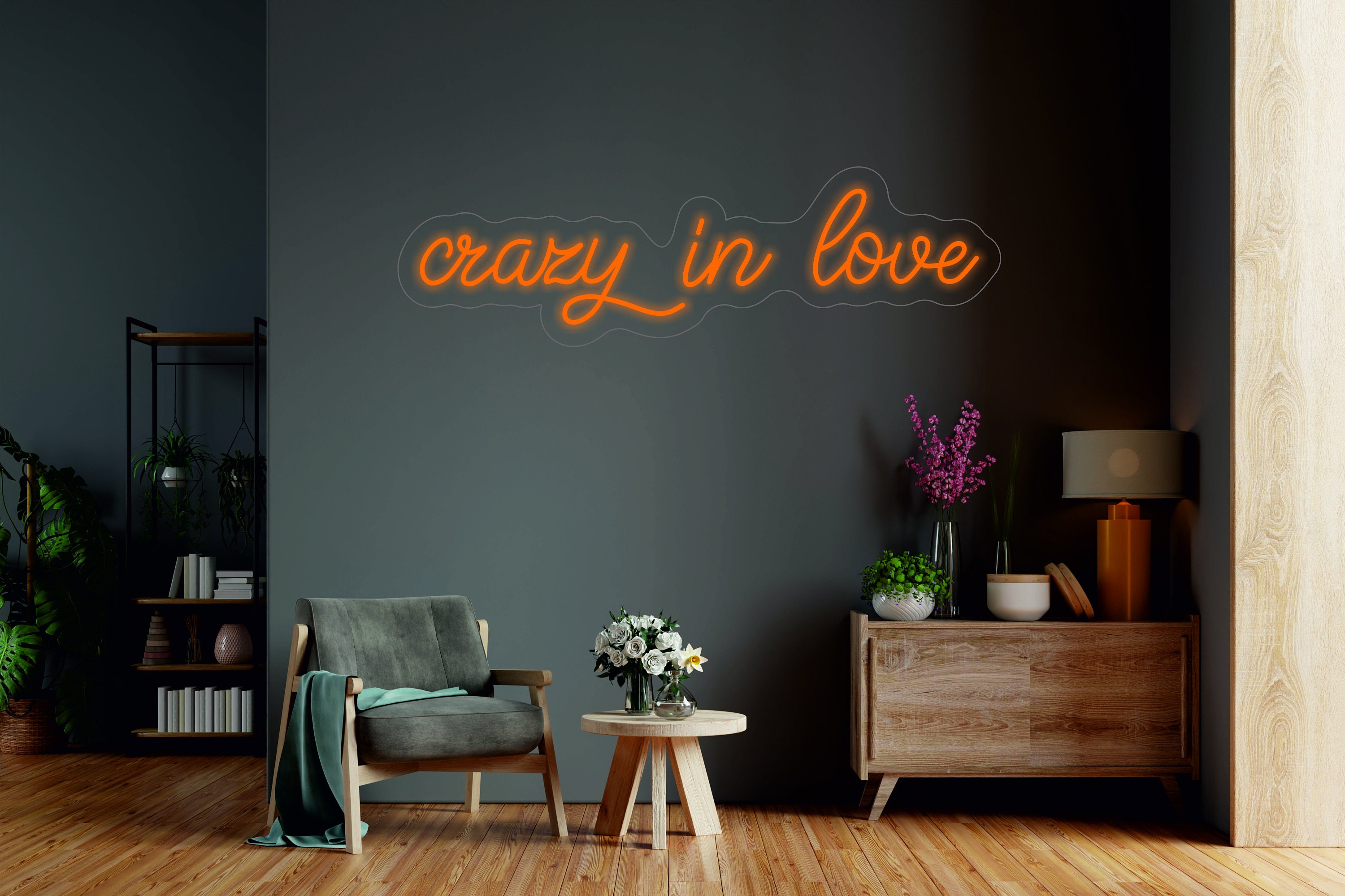 Crazy In Love - Led Neon Sign, Custom Wedding Decoration, Love Neon Sign, Gift For Her Neon Sign
