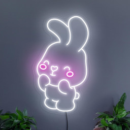 Cute Bunny Neon Sign, Rabbit Neon Sign, Kids Room Neon Sign, Neon Sign Bedroom, Animal Neon Sign, Neon Sign Nursery, Kawaii Bunny Art Decor