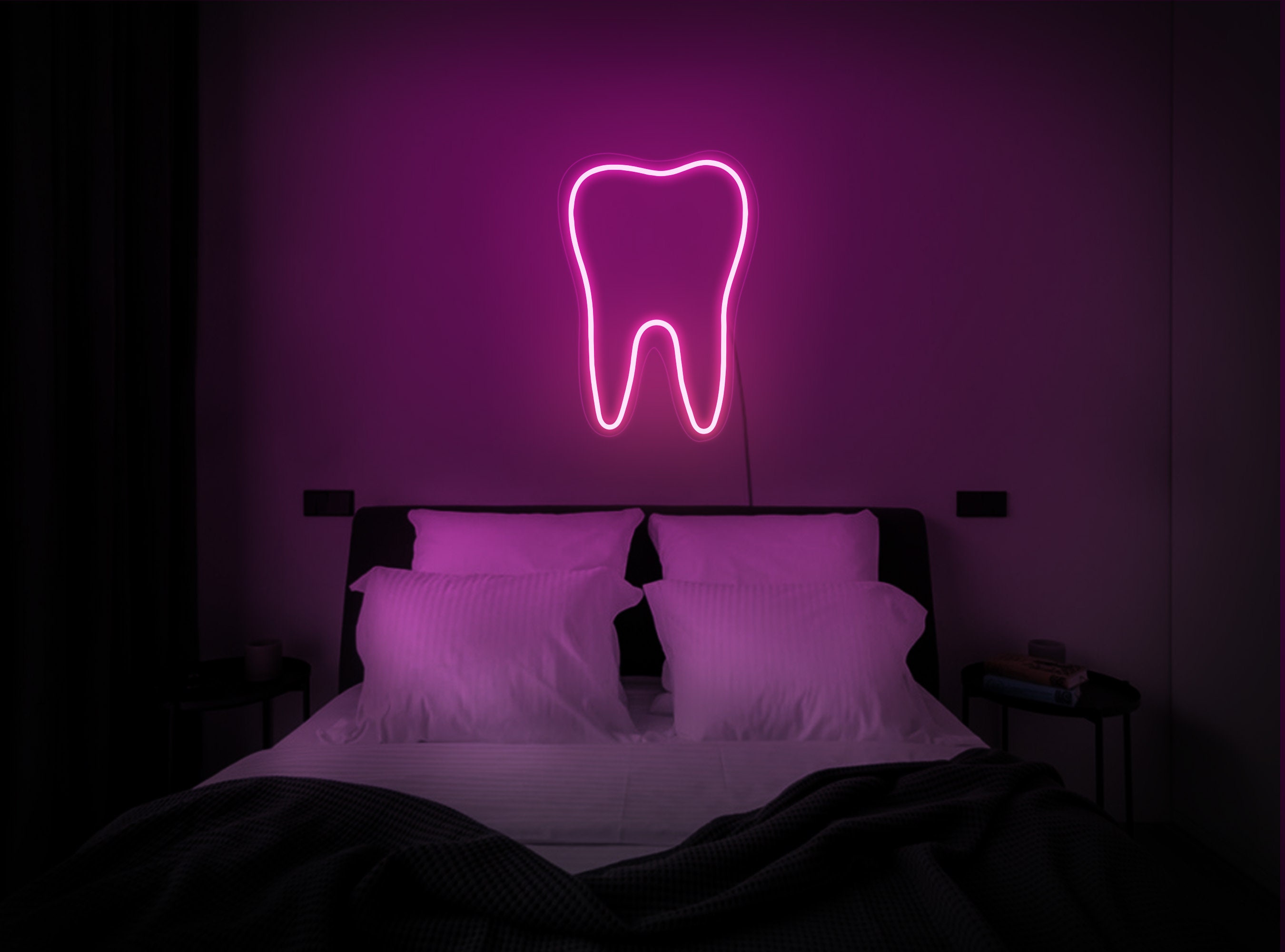 Tooth Neon Sign, Tooth Led Sign, Tooth Neon Light, Tooth Wall Decor, Neon Sign Bedroom, Neon Light Sign For Wall