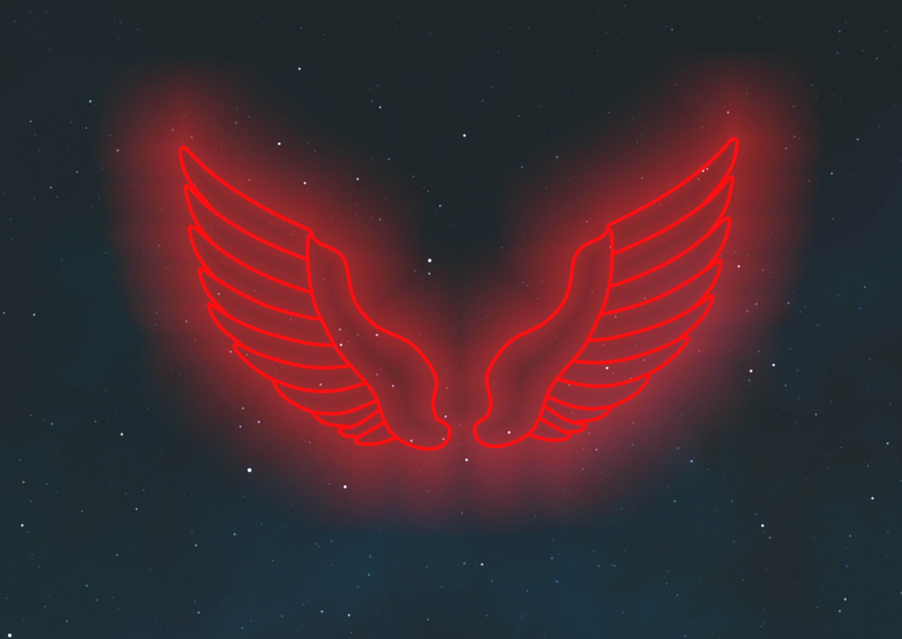 Angel Wings Neon Sign, Angel Wings Illuminated Sign, Neon Wing Sign, Handmade Neon Sign Angel Wings, Unique Angel Wings Neon Sign Wall Decor