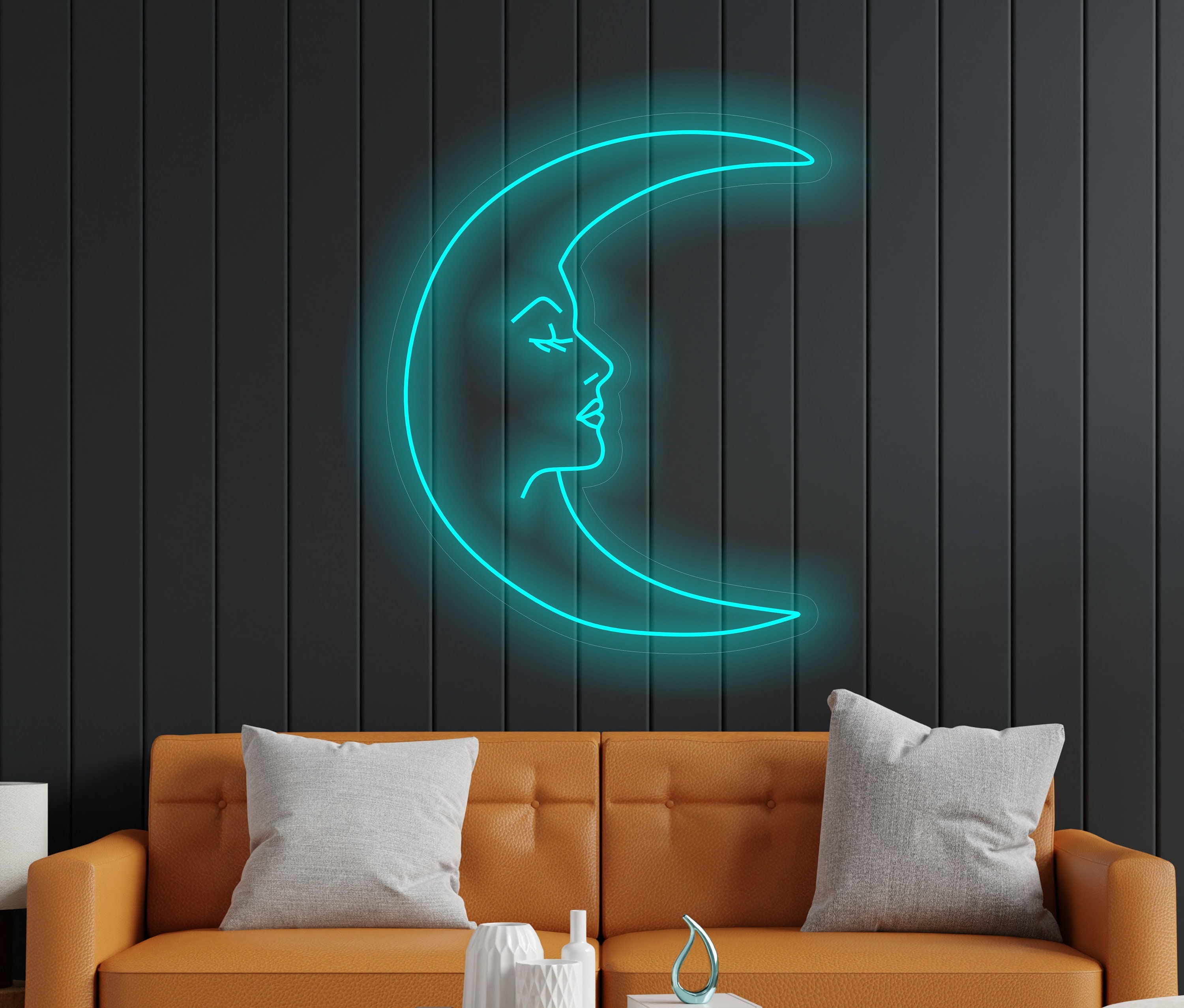 Moon NeoN Shape Light, Lunar Crescent Neon Sign, Crescent Moon Glow Sign, Celestial Crescent Moon Neon, Mom Moon Light, Moon Woman Neon Sign