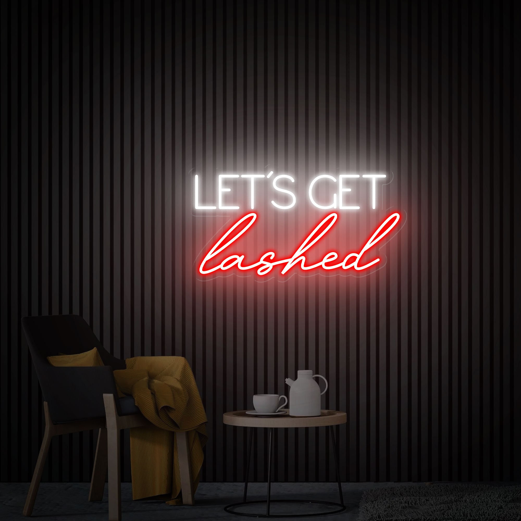 Let's Get Lashed Neon Sign, Beauty Salon Decor, Custom Neon Sign, Lash Studio Wall Decor, Custom Business Logo Sign, Lash Welcome Led Sign