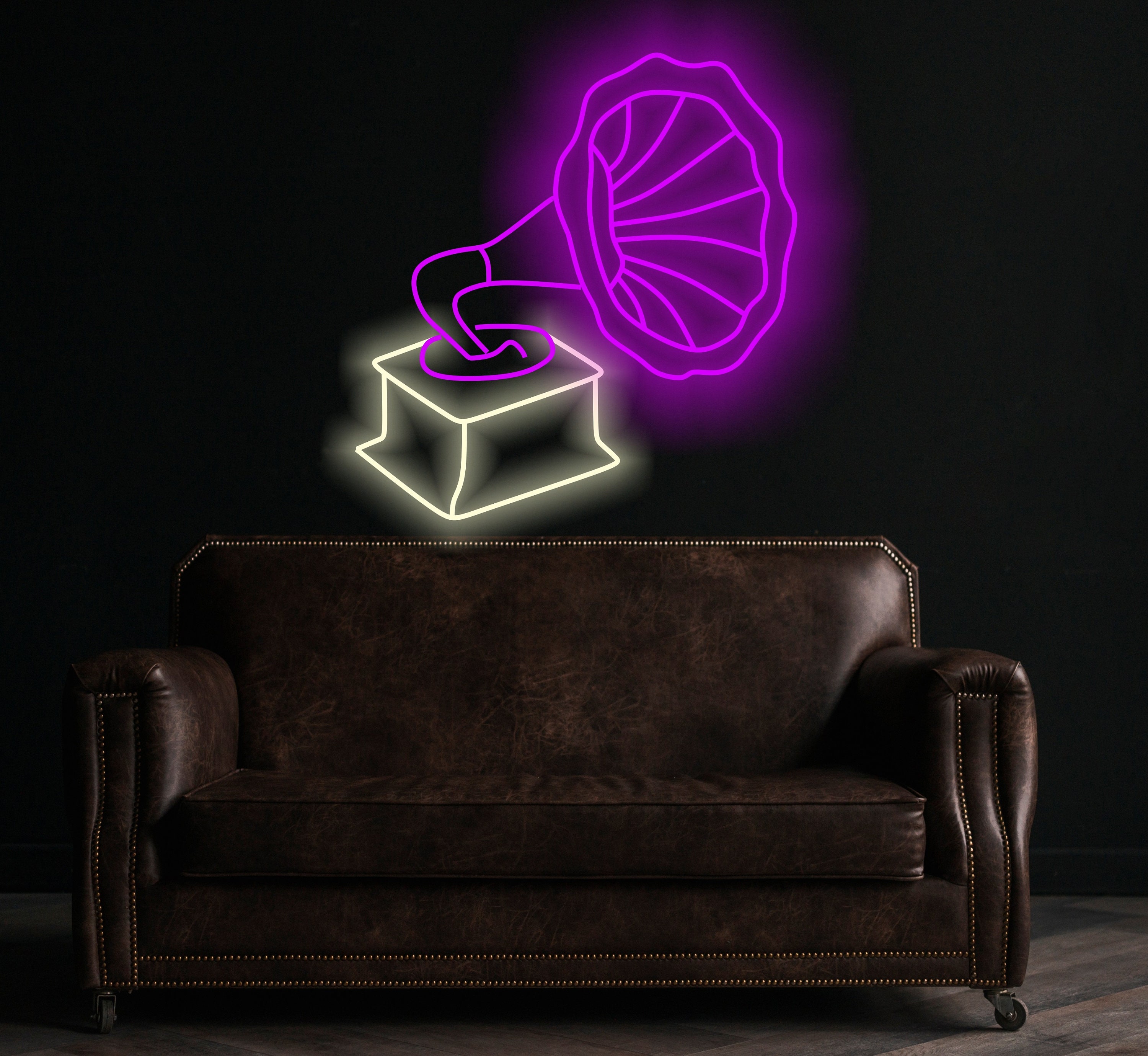 Patephone Neon Sign, Gramophone Neon Sign, Phonograph Neon Sign