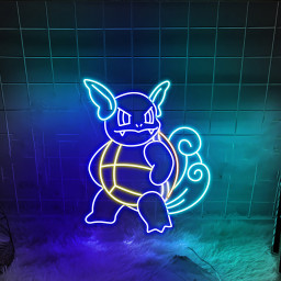 Wartortle Neon Signs Pokemon Wall Art