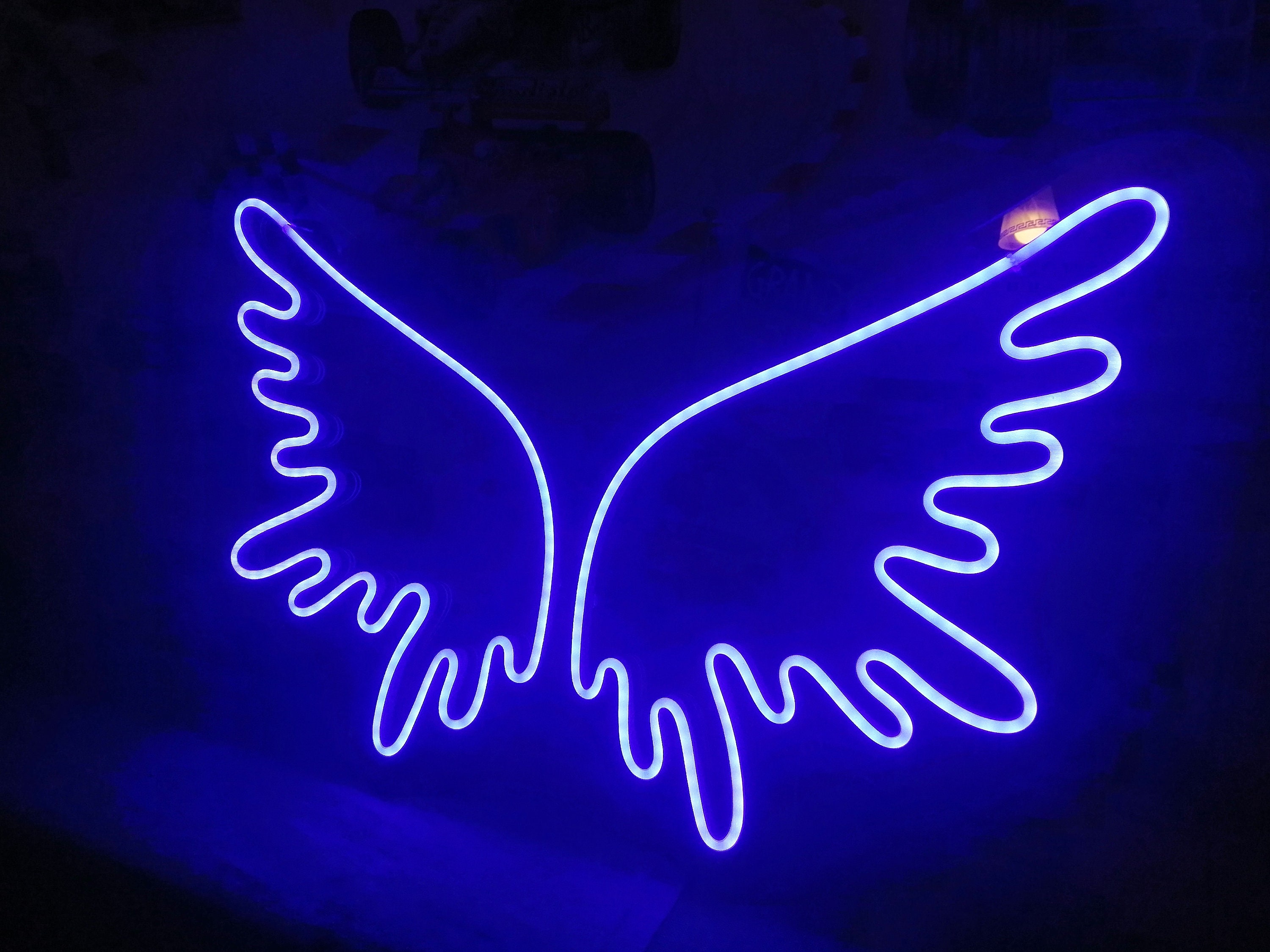Angel Wings Neon Sign, Neon Wing Sign, Handmade Neon Sign Angel Wings, Unique Angel Wings Neon Sign Wall Decor