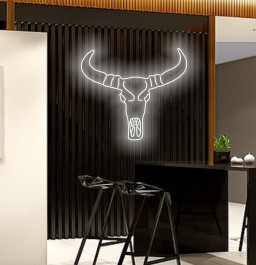 Bull Skull Neon Sign, Bull Skull Led Light, Longhorn Head Skull Neon Sign, Cow Skull Neon Sign, Texas Bull Neon Sign, Cowboy Neon Sign