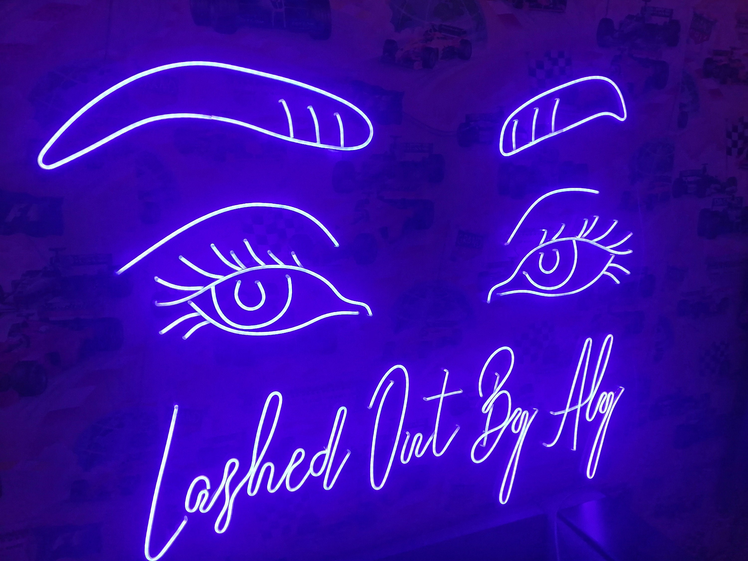 Neon Eyelashes Neon Sign, Home Decor Neon Sign, Neon Eyes LED Signs, Neon For Beauty Salon