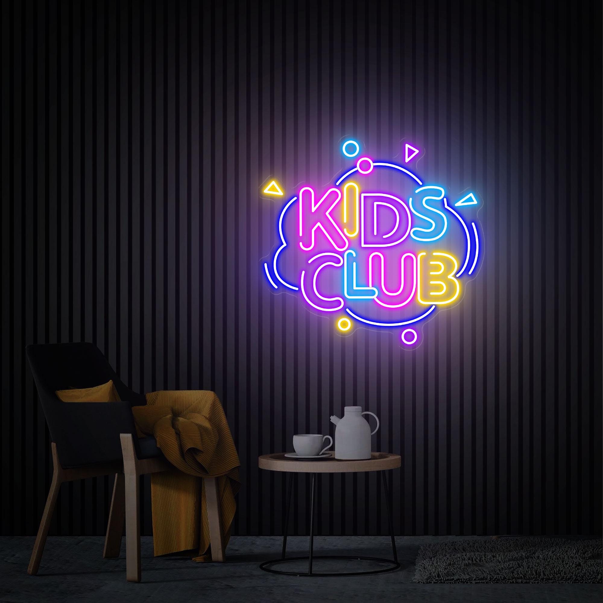Kids Club Neon Sign, Cool Kids Club Led Light Sign, Kids Party Wall Art, Home Bedroom Decor Custom Neon Sign Personalized Gift for Kids