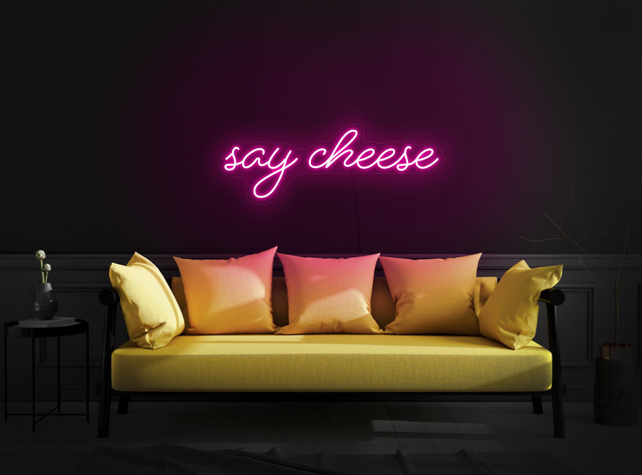Say Cheese Neon Sign, Say Cheese Led Sign, Party Neon Sign, Positive Neon Sign, Photographer Room Sign Decor, Say Cheese Wall Art Decor