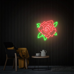 Rose Neon Sign, Flower Neon Sign, Custom Led  Light Sign for Bedroom Home Wall Decor, Flower Shop Decor Neon Art, Personalized Gift for Her