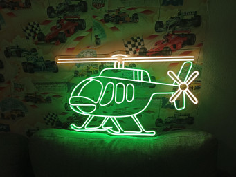 Helicopter Neon Sign, Neon Helicopter Light, Helicopter Led Sign, Helicopter Neon Light, Neon Helicopter Display, Helicopter Wall Neon