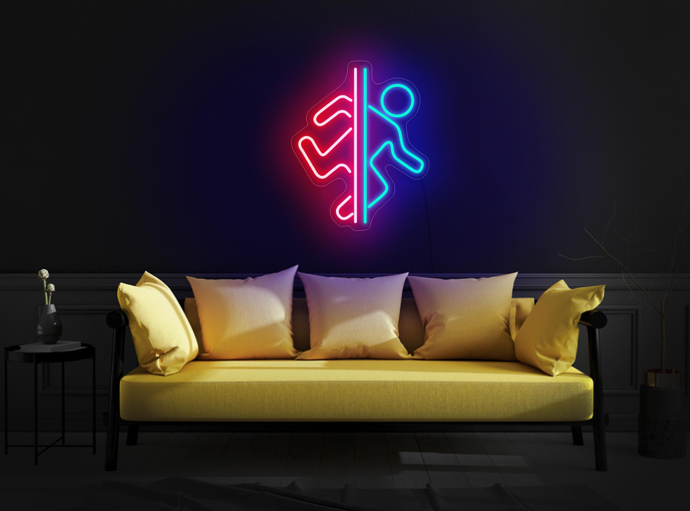 Portal Neon Sign, Gamer Neon Sign, Multicolor Neon Sign, Modern Neon Sign, Game Room Neon Sign, Portal Wall Art Decor