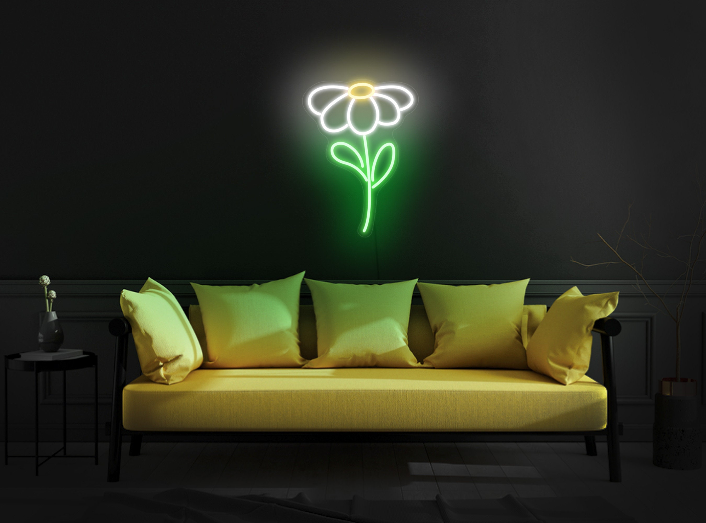 Daisy Neon Sign, Daisy Led Sign, Daisy Light Sign, Flower Neon Sign Wall Decor, Floral Neon Sign, Chamomile Neon Sign, Flower Led Sign
