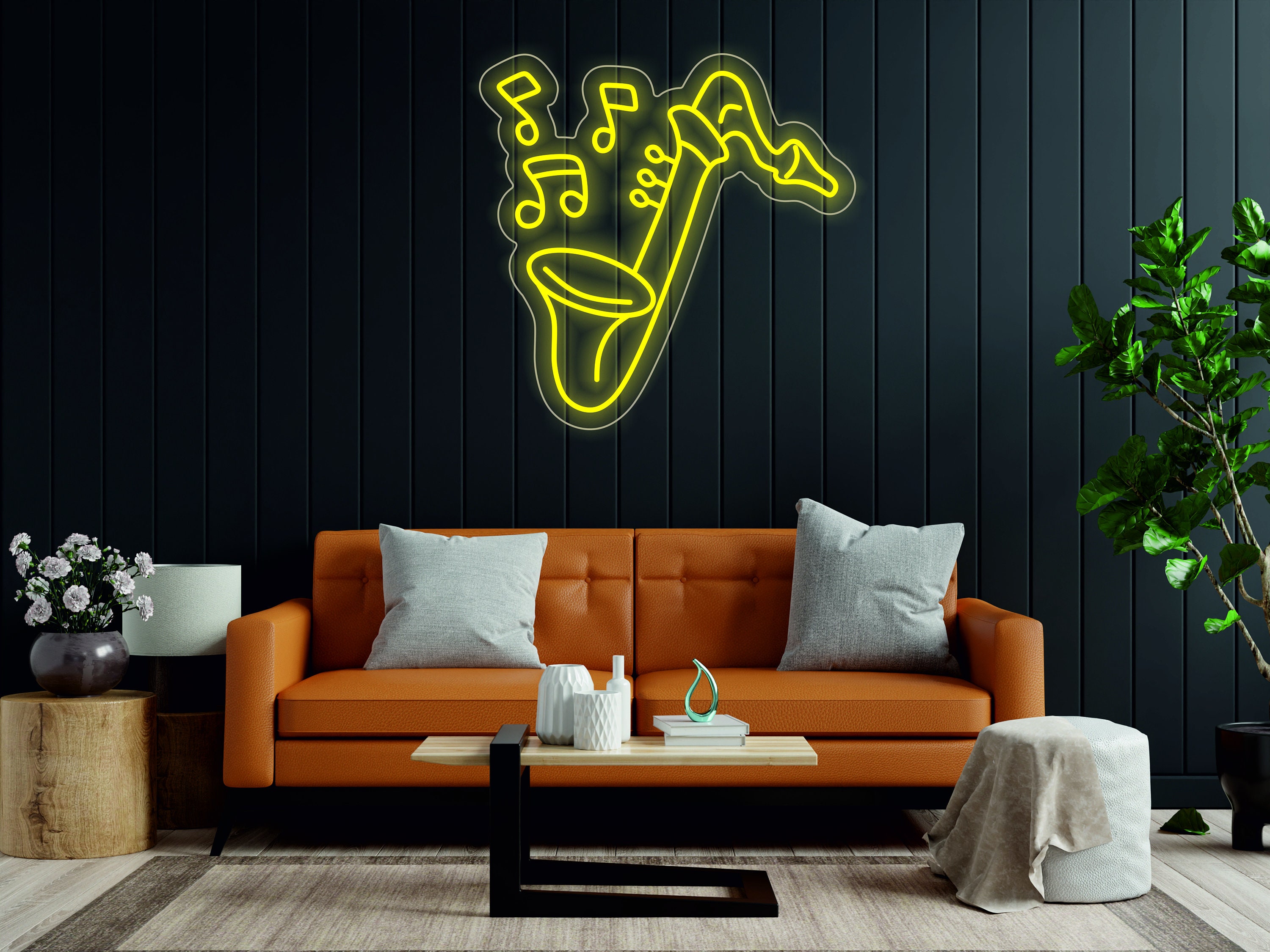 Saxophone Neon Sign, Music Jazz - Led Light Neon Sign