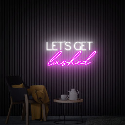 Let's Get Lashed Neon Sign, Beauty Salon Decor, Custom Neon Sign, Lash Studio Wall Decor, Custom Business Logo Sign, Lash Welcome Led Sign