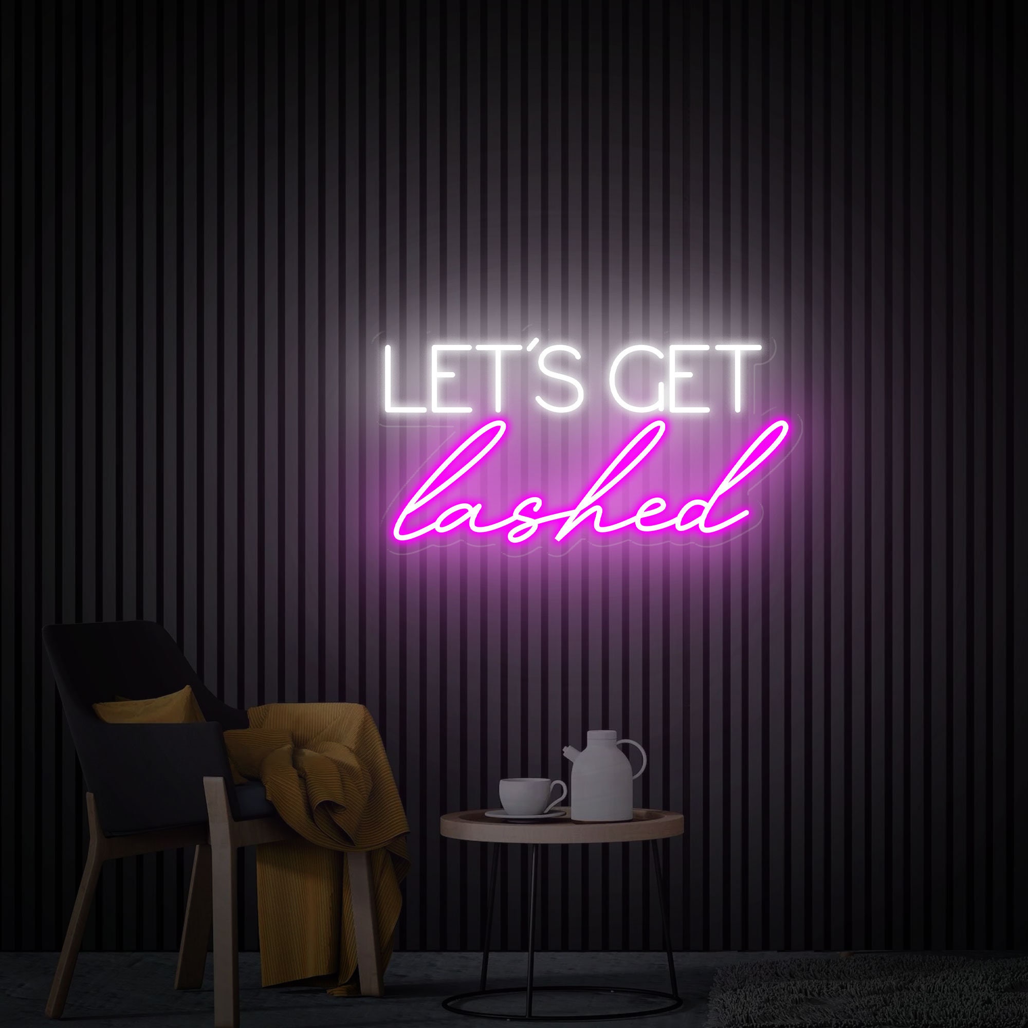 Let's Get Lashed Neon Sign, Beauty Salon Decor, Custom Neon Sign, Lash Studio Wall Decor, Custom Business Logo Sign, Lash Welcome Led Sign