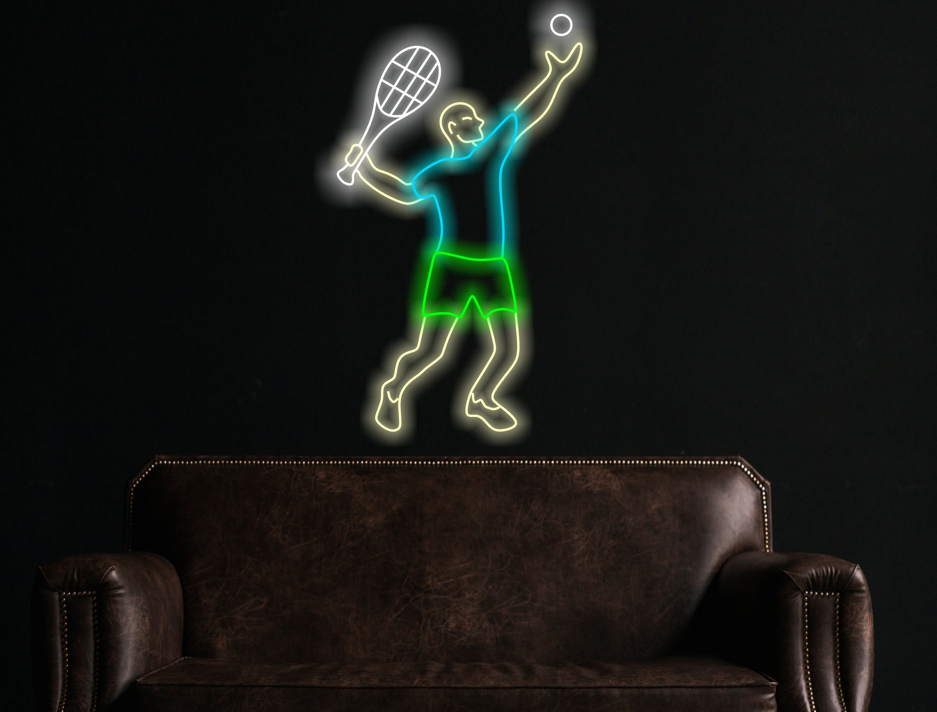 Tennis Player Neon Sign, Tennis Competitor Neon Sign, Tennis Athlete Neon Sign, Tennis Ace Neon Sign, Tennis Enthusiast Neon Sign