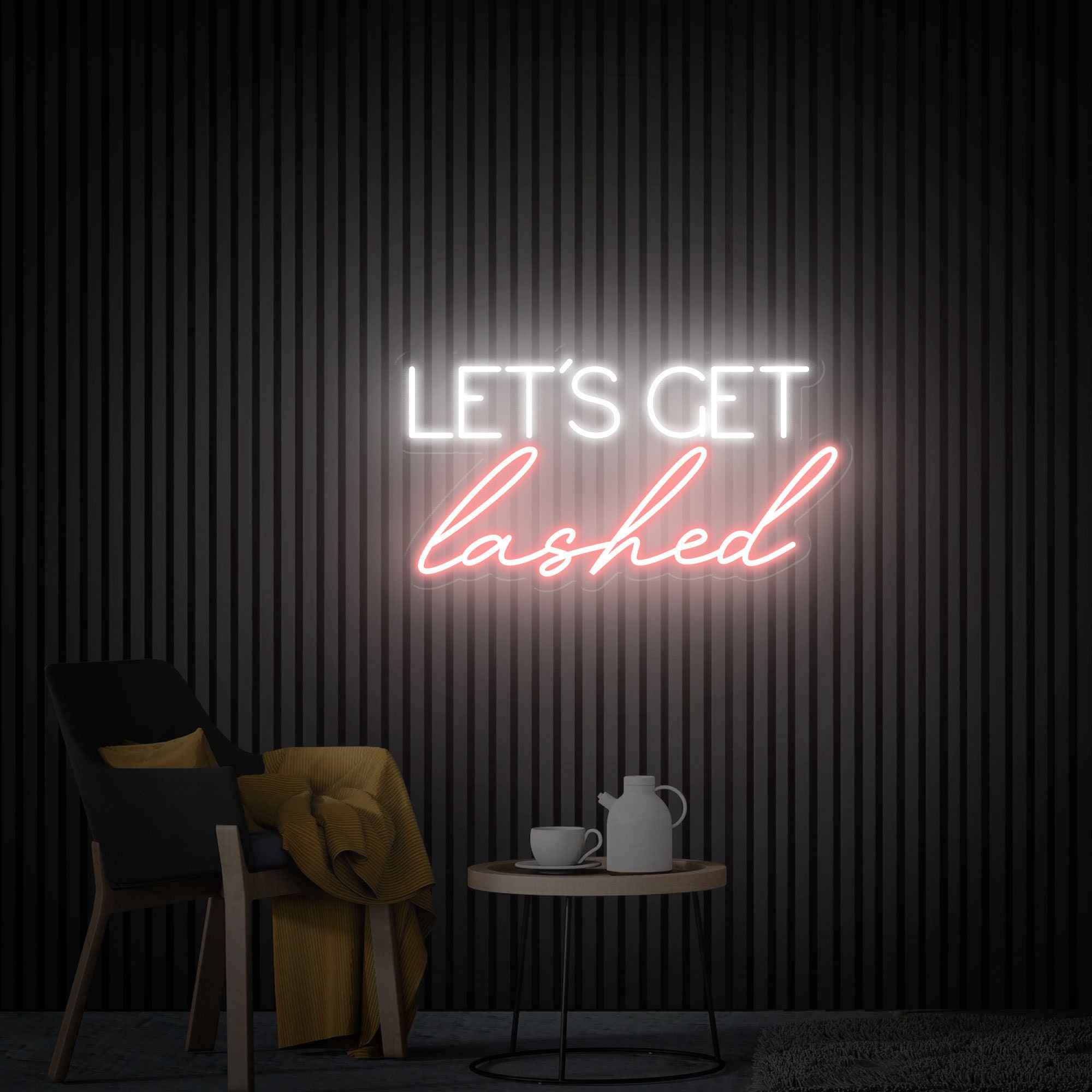 Let's Get Lashed Neon Sign, Beauty Salon Decor, Custom Neon Sign, Lash Studio Wall Decor, Custom Business Logo Sign, Lash Welcome Led Sign