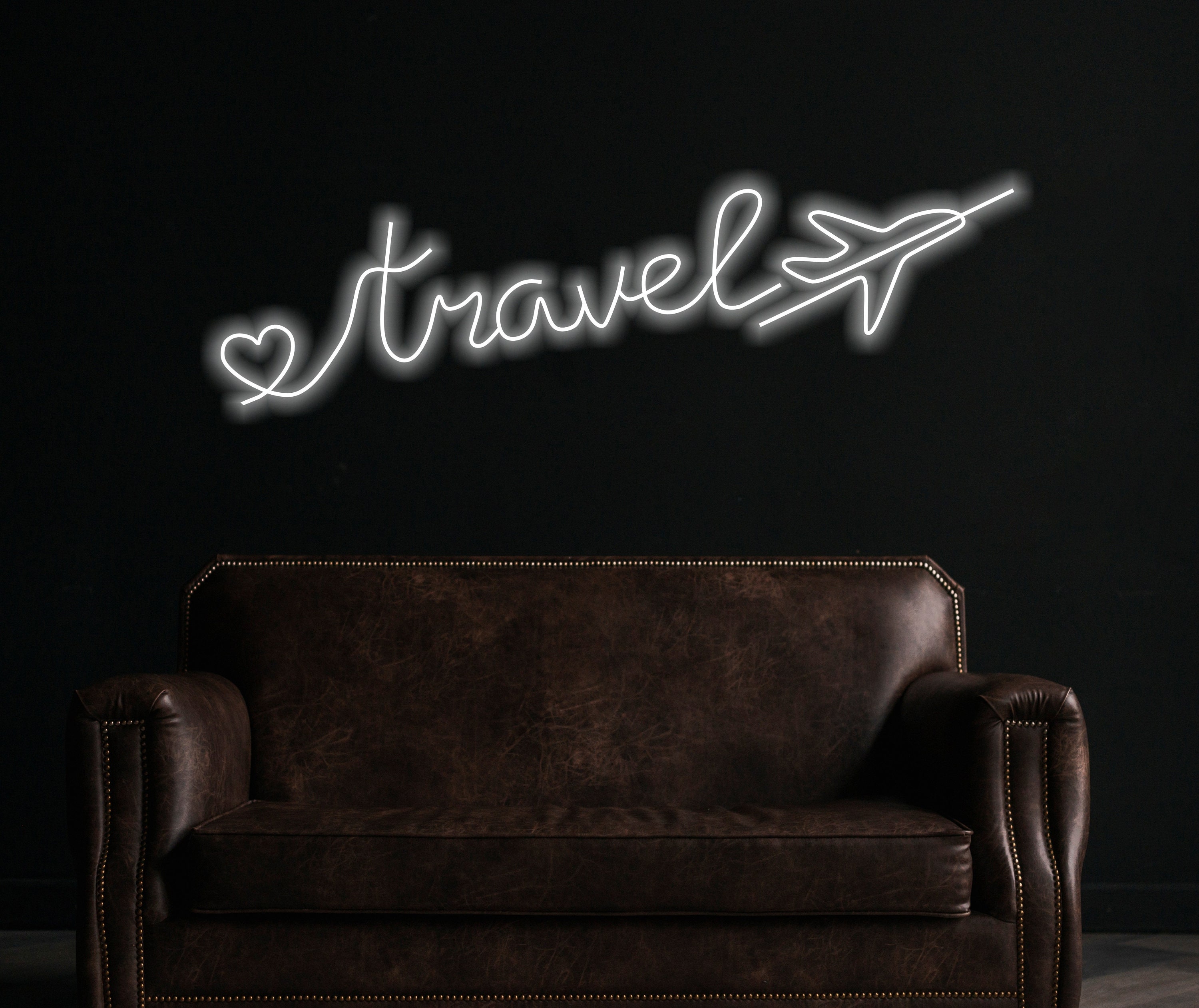 Travel Wire Word neon Sign | Travel Wall Art neon sign | Handmade Travel neon sign Word Sign | Traveler Gift | Plane Wall Decor