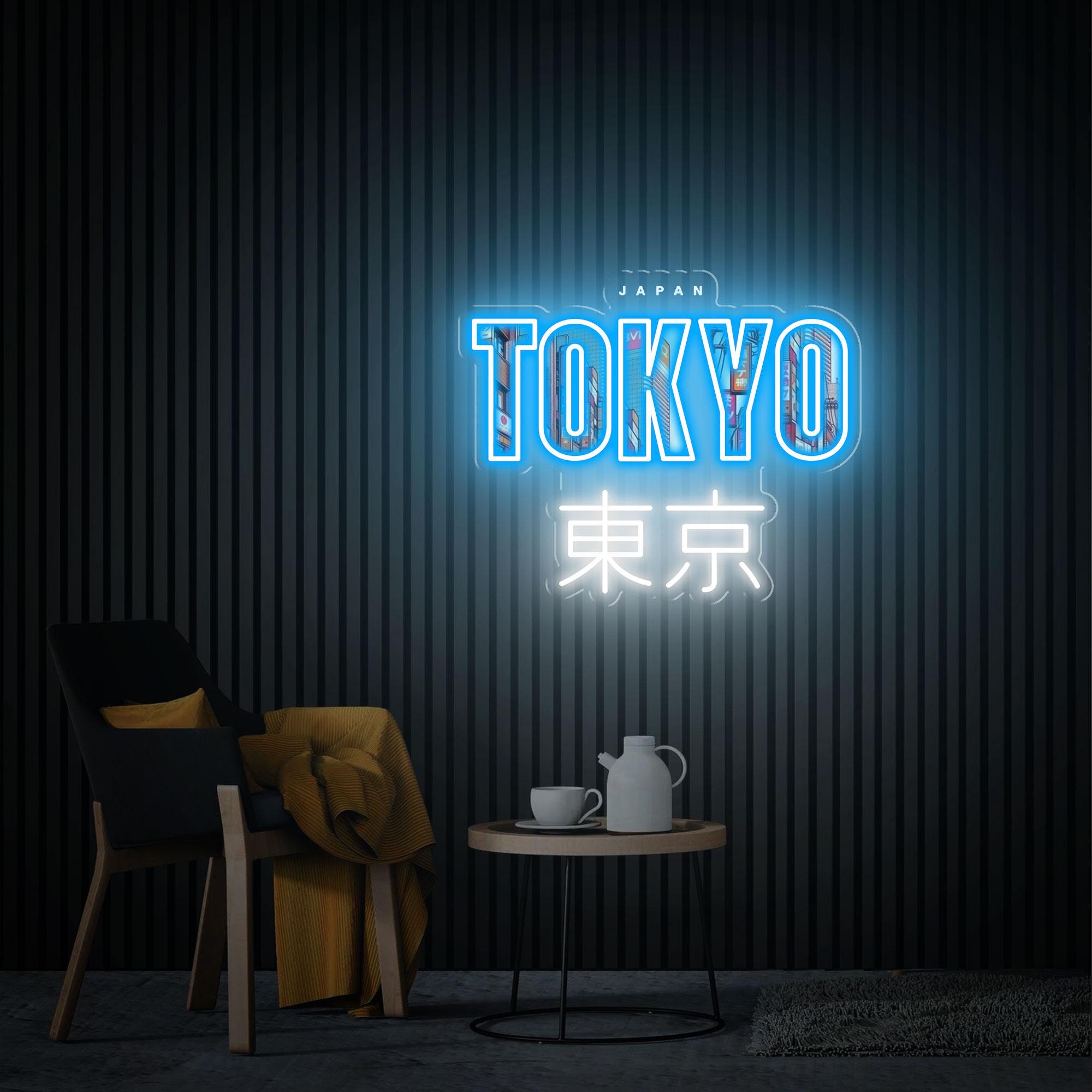 Tokyo Neon Sign UV Print Acrylic Art, Tokyo Wall Decor, Custom Japanese Neon Sign, Tokyo Japan Wall Art, Tokyo Travel Wall Light up Sign