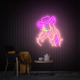 Cowgirl Neon Sign, Cowgirl Wall Decor, Girl in Hat Sign Bedroom Decor, Custom Woman Neon Sign, Bar Decor Sign Best Gifts for Her