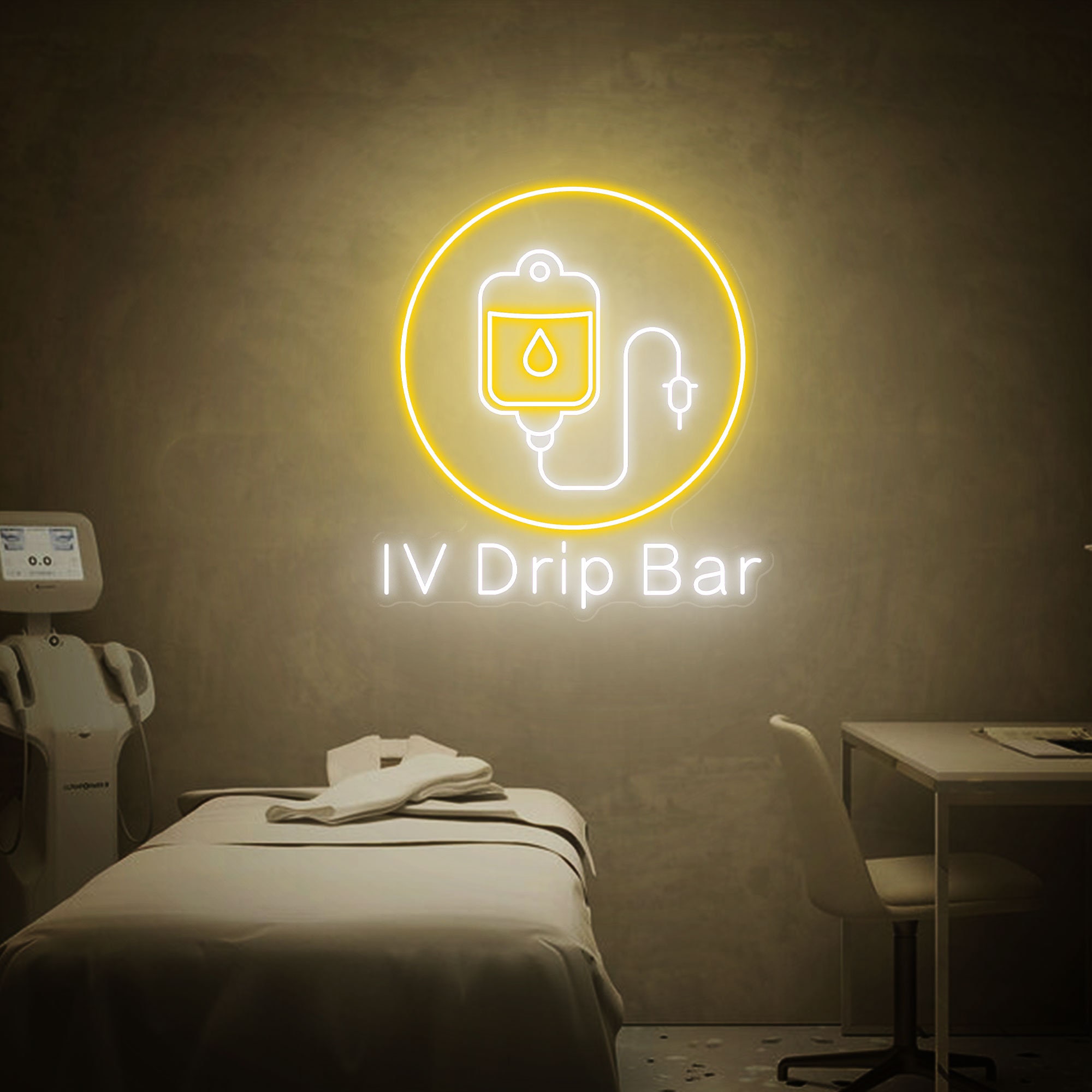 IV Drip Bar Neon Sign, IV Therapy Led Light Sign, Beauty Salon Decor, Custom Neon Sign, Neon Wall Art, Nurse Injector Wall Art Medspa Canva