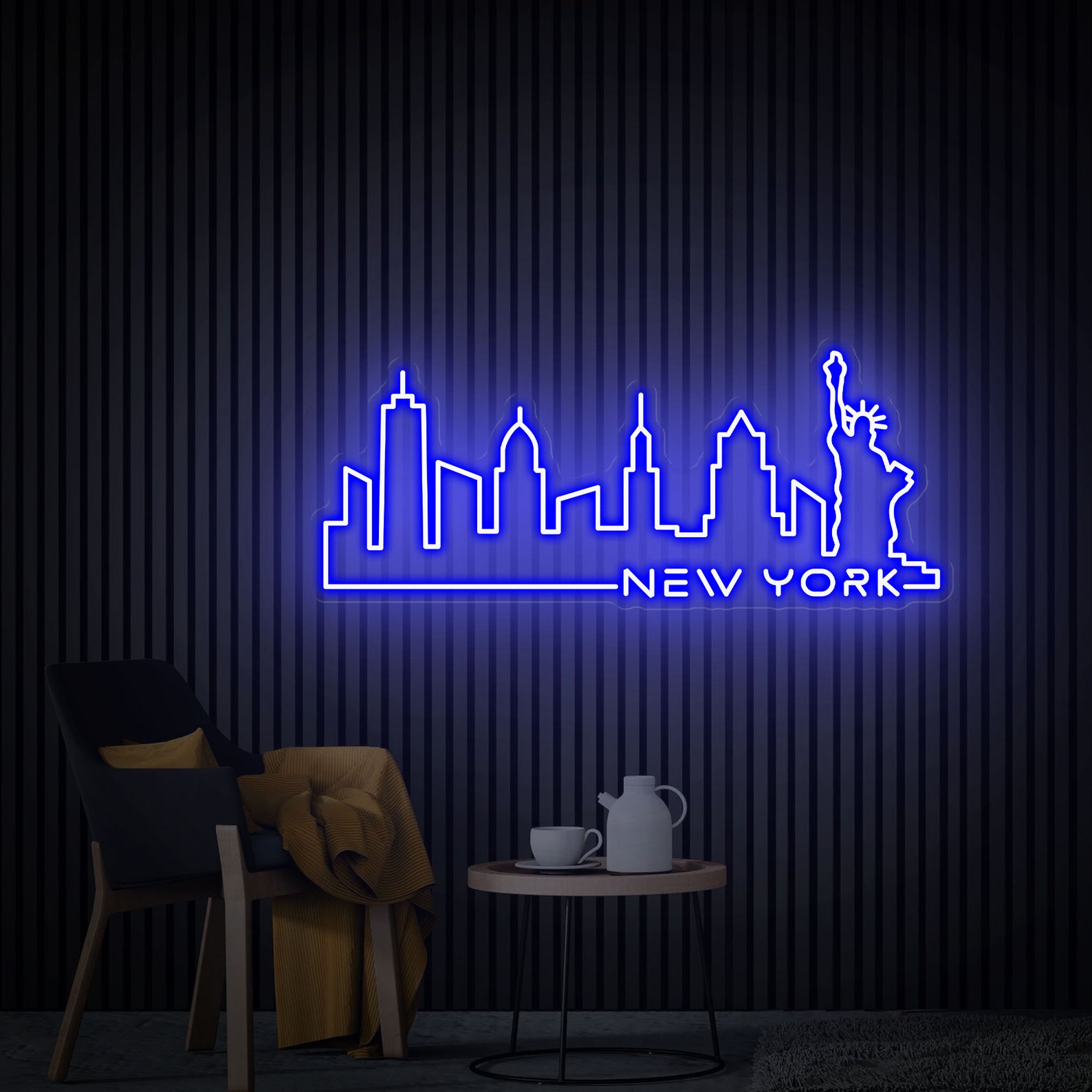 New York City Neon Sign, New York City Wall Decor, City Led Light Sign, Skyline neon sign, Custom City Skyline Neon Sign Home Decor