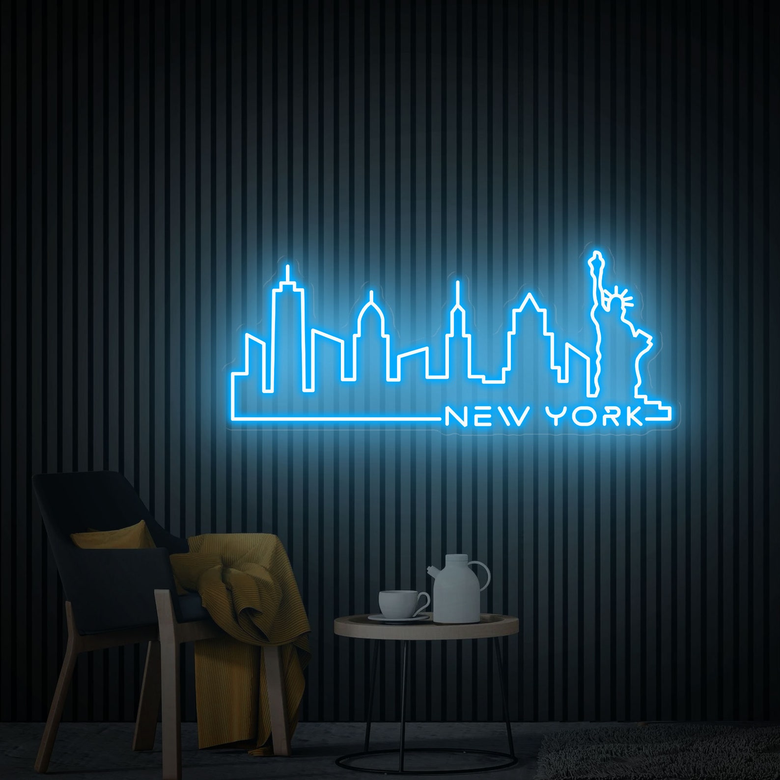 New York City Neon Sign, New York City Wall Decor, City Led Light Sign, Skyline neon sign, Custom City Skyline Neon Sign Home Decor
