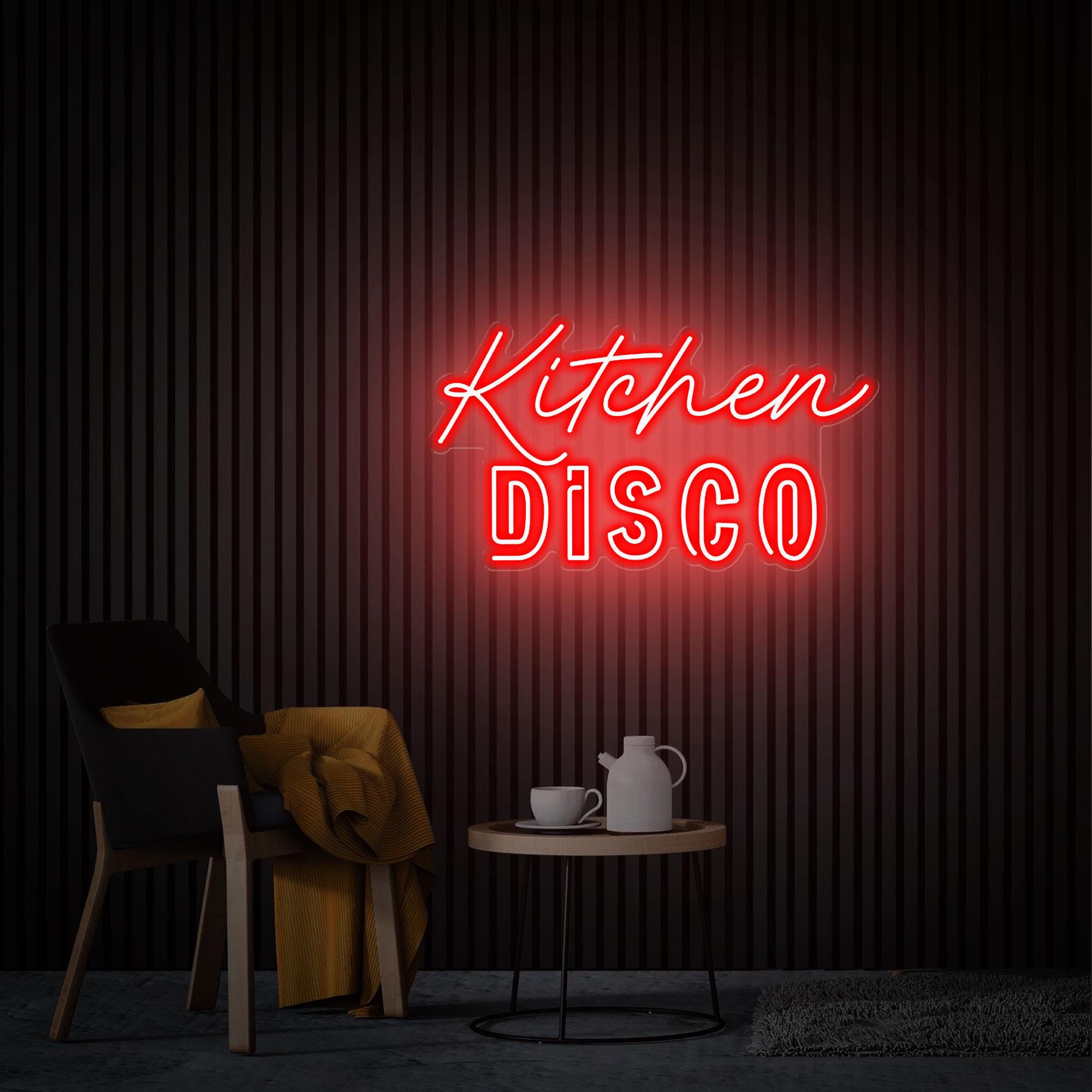 Kitchen Disco Neon Sign, Kitchen Disco Sign, Kitchen Neon Decor, Bar Wall Decor, Handmade Neon Gifts Sign For Mom, Custom Neon Sign Kitchen
