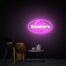 Smoker's Lounge Neon Sign, Smoking Bar Neon Wall Decor, Man Cave Cigars Wall Art, Gift For Him, Lounge Decor Lights, Smoker Gift