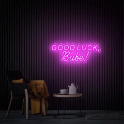 Good Luck Babe Neon Sign, Custom Text Led Neon Sign, Back to School Gift, Neon Wall Art, Gift for Her Home Bedroom Decor, Lesbian Pride