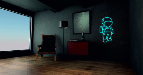 Astronaut, Cosmonaut, Space, Cosmos, Spaceman Neon Sign, Planet Galaxy Neon Sign, Space Led Neon Decor